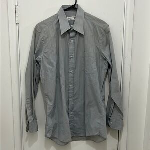 Yves Saint Laurent Men's Gray Striped Shirt